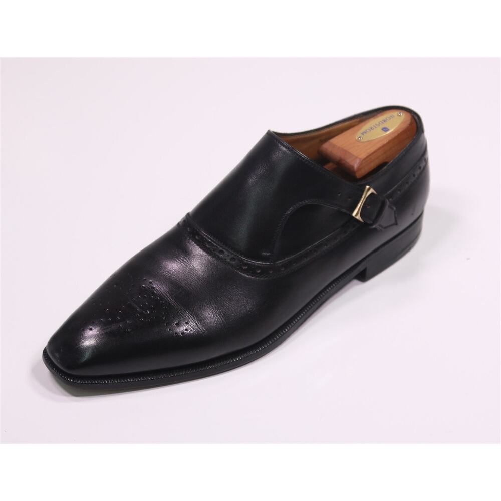 Berluti Black Leather Monk Strap Loafers Men's Eu 44 - UK 10 - US 11